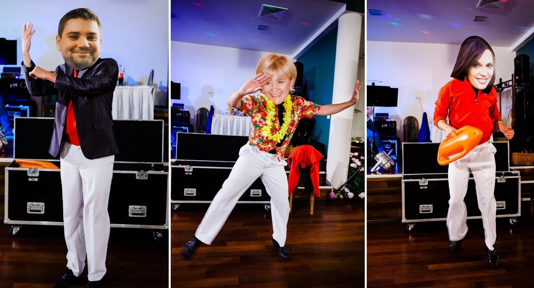 Zabawy oczepinowe na weselu w stylu Faces of Dance. Maski i parodie gości. Taniec z własnym sobowtórem, zdj.3