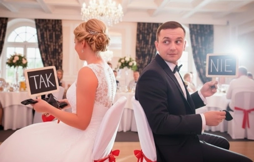 Test zgodności - zabawa oczepinowa na weselu